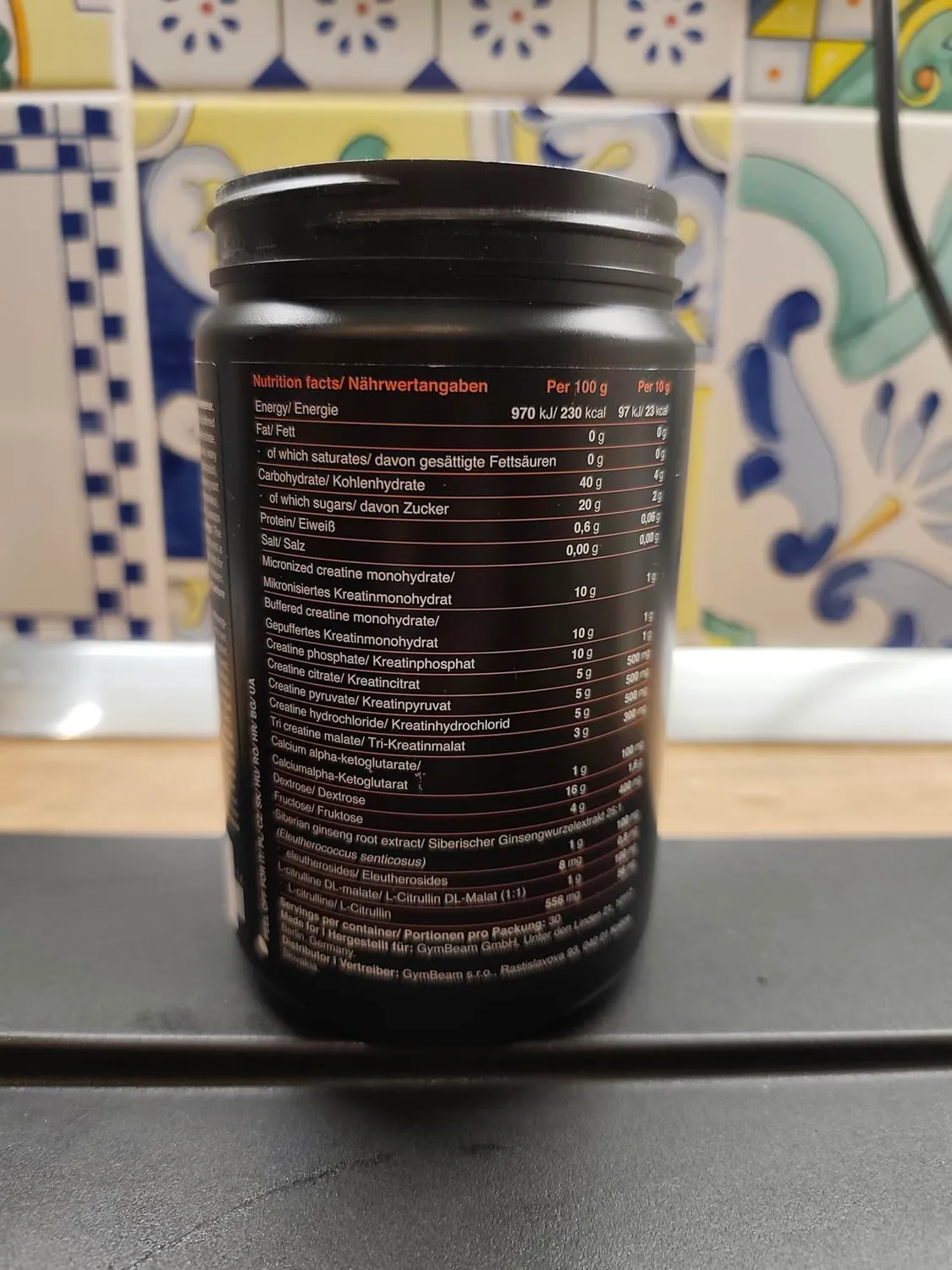 GymBeam Crea7in creatina polvere 600 g watermelon 7 tipi
