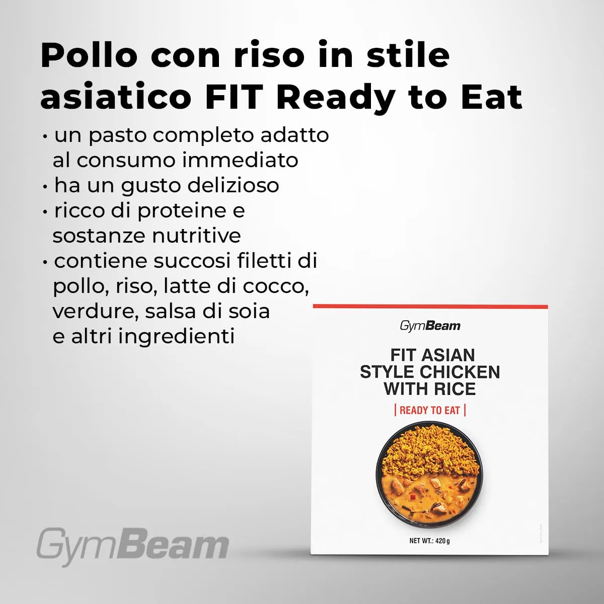 GymBeam Pollo Asiatico pasto proteico 420 g cocco