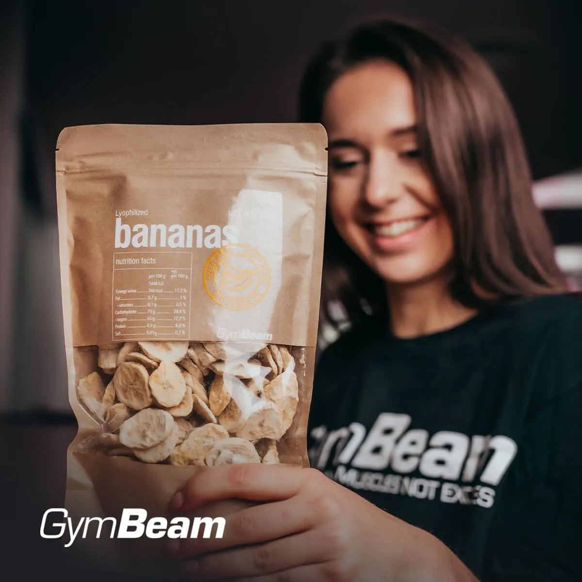 GymBeam banane liofilizzate snack croccante 100 g
