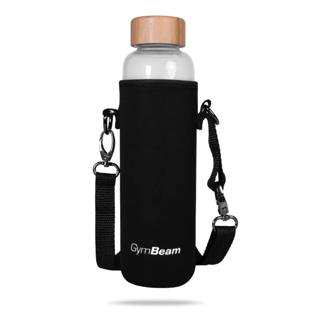 GymBeam Borraccia Vetro e Bambù 600 ml Custodia