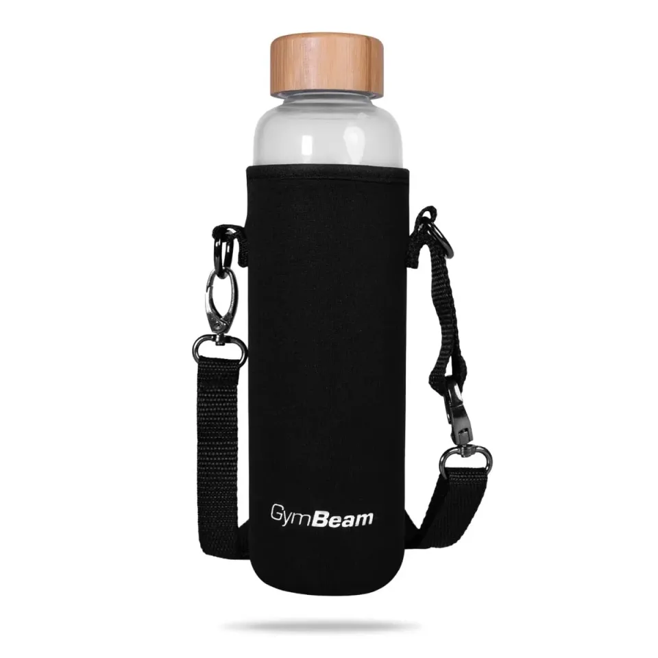 GymBeam Borraccia Vetro e Bambù 600 ml Custodia