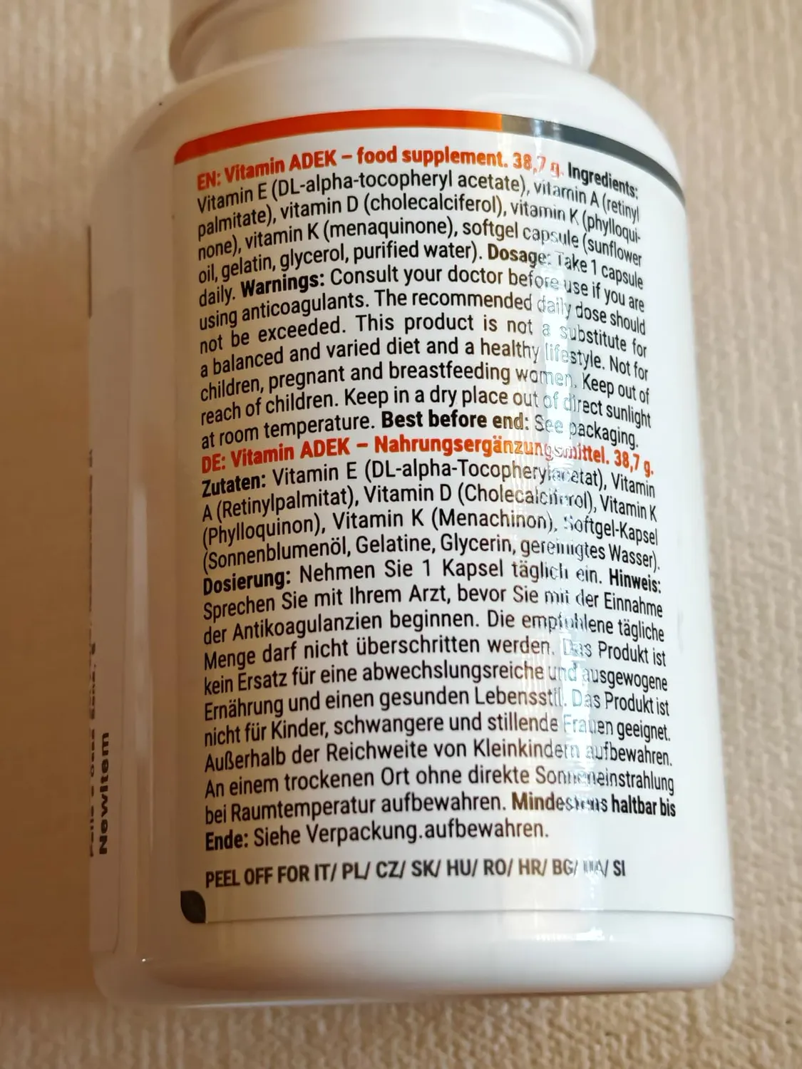 GymBeam Vitamina ADEK Integratore 90 Capsule per Ossa