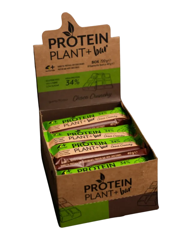 4 Plus Nutrition Protein Plant+ Bar barretta 40 g Choco Crunchy vegana