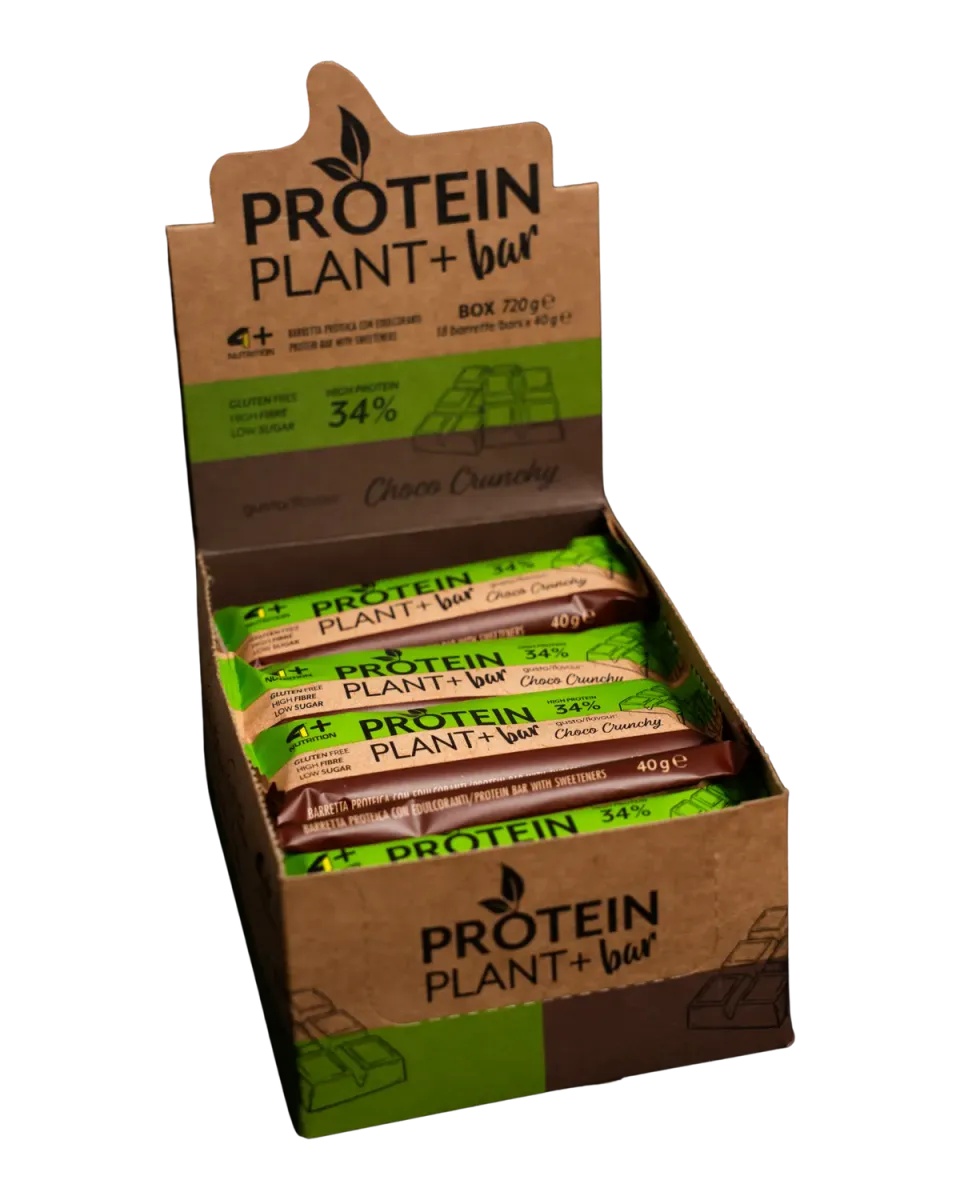4 Plus Nutrition Protein Plant+ Bar barretta 40 g Choco Crunchy vegana