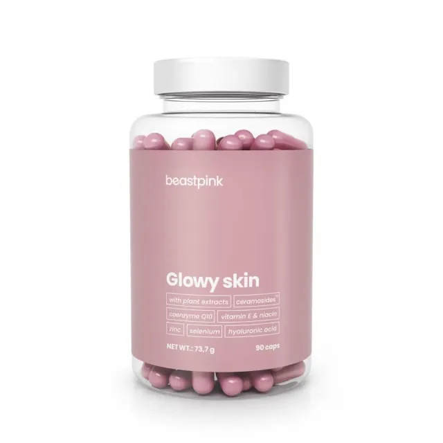 GymBeam Glowy Skin capsule 90 cps pelle luminosa