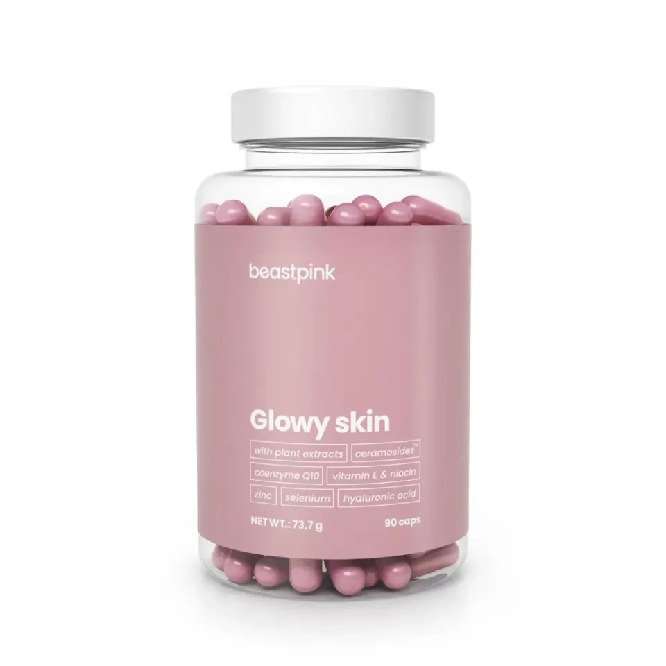 GymBeam Glowy Skin capsule 90 cps pelle luminosa