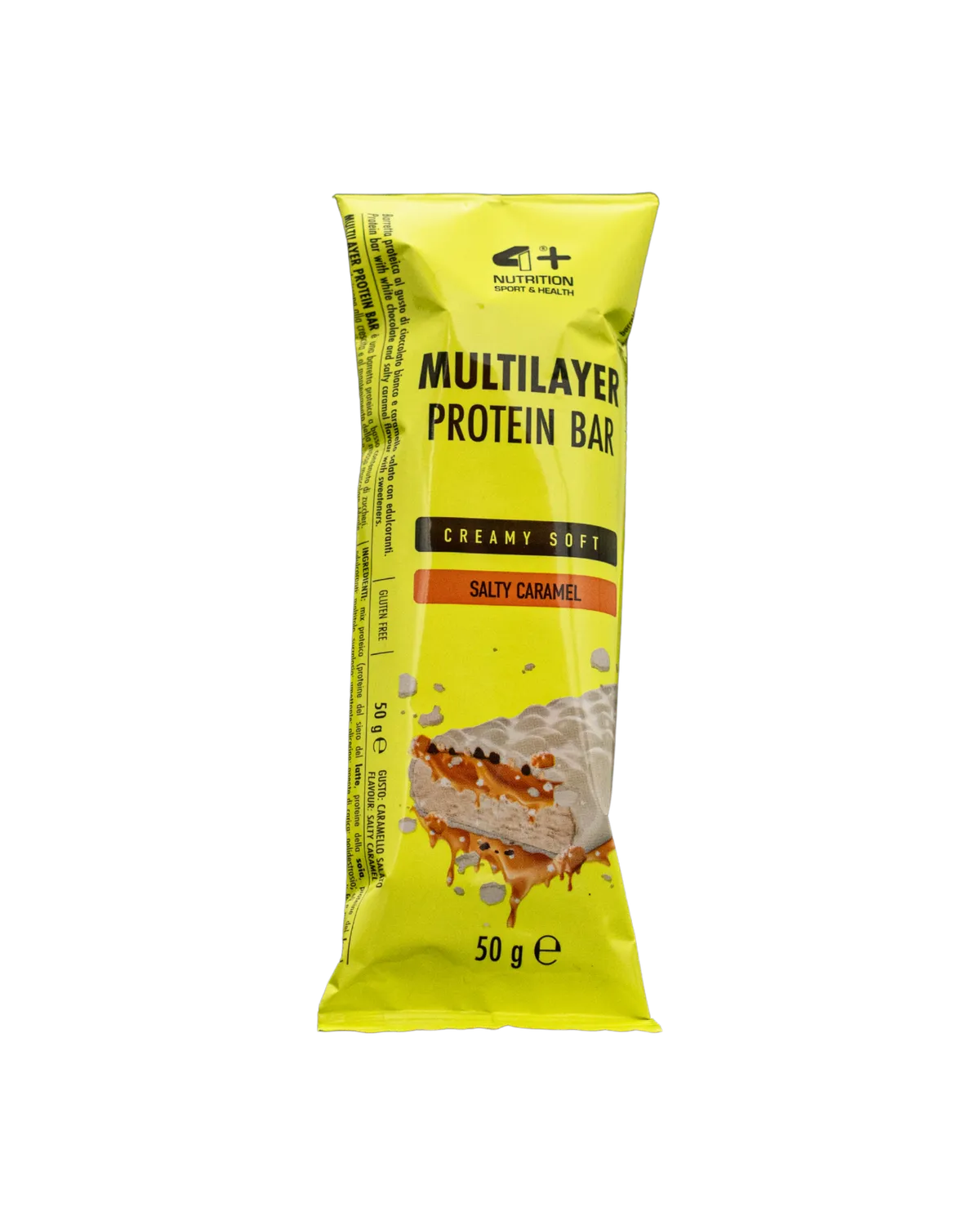 4 Plus Nutrition Multilayer Barretta Proteica 50 g Caramello