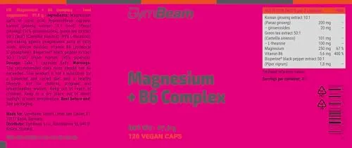 GymBeam Magnesio Citrato B6 Complex capsule vegane
