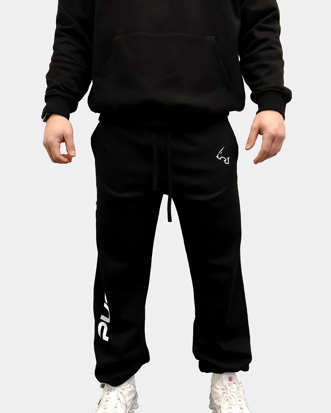 Push More Jogger pantaloni sportivi neri uomo palestra