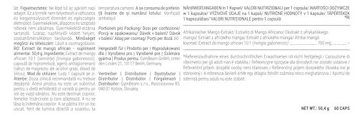 GymBeam Mango Africano capsule vegane 700 mg
