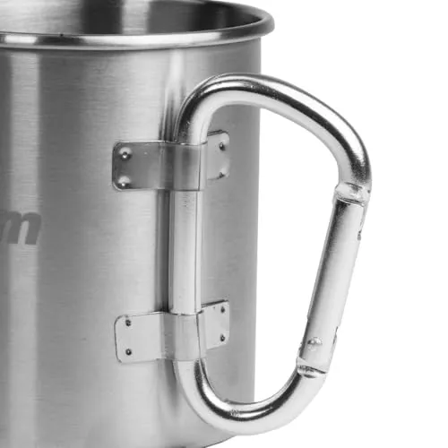 GymBeam Tazza Campeggio Acciaio Inox 380 ml Moschettone