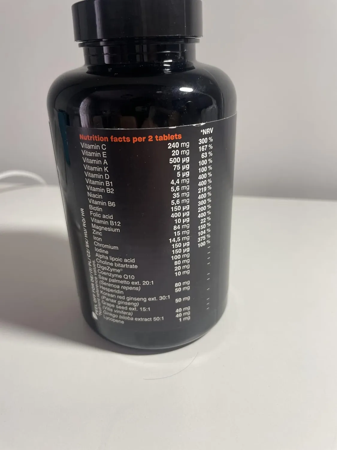 GymBeam Multivitaminico Uomo 120 cpr 27 Attivi Energia