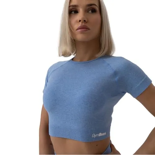GymBeam Flo crop top donna maniche corte seamless