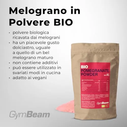 GymBeam Melograno Bio polvere 100 g dolcificante
