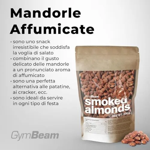 GymBeam Mandorle Affumicate Snack Salato 500g Proteico