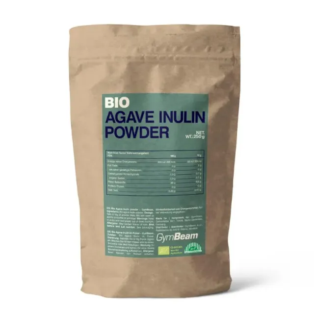 GymBeam Inulina di Agave BIO polvere 250g fibra solubile prebiotica