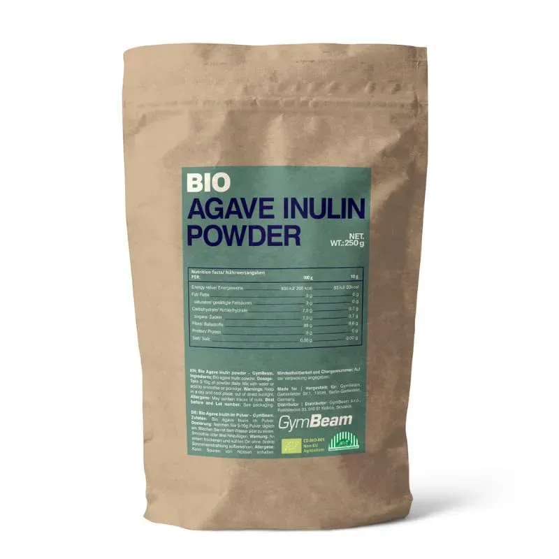 GymBeam Inulina di Agave BIO polvere 250g fibra solubile prebiotica