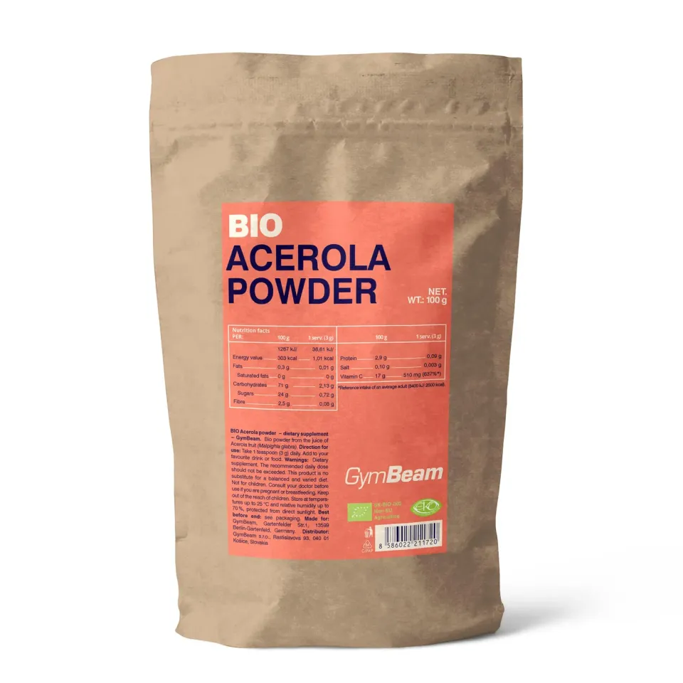 GymBeam Acerola BIO Polvere 100g Vitamina C Naturale