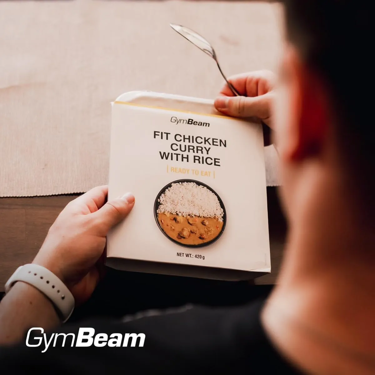 GymBeam FIT Ready to Eat pollo curry riso 420g proteico