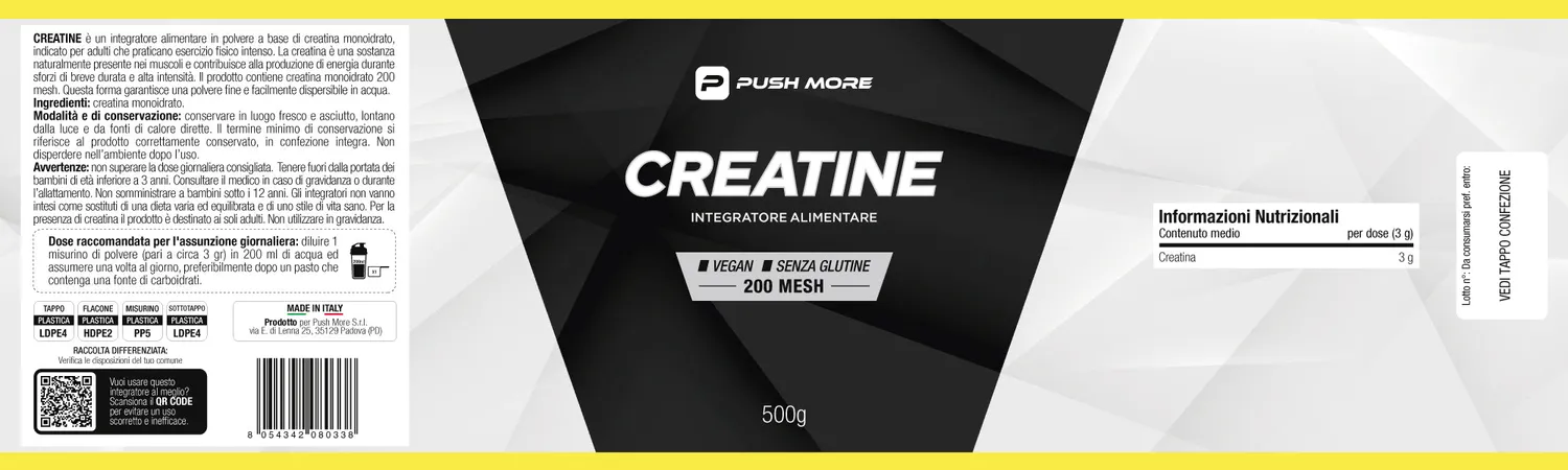 Push More Creatine creatina monoidrato 300 g forza