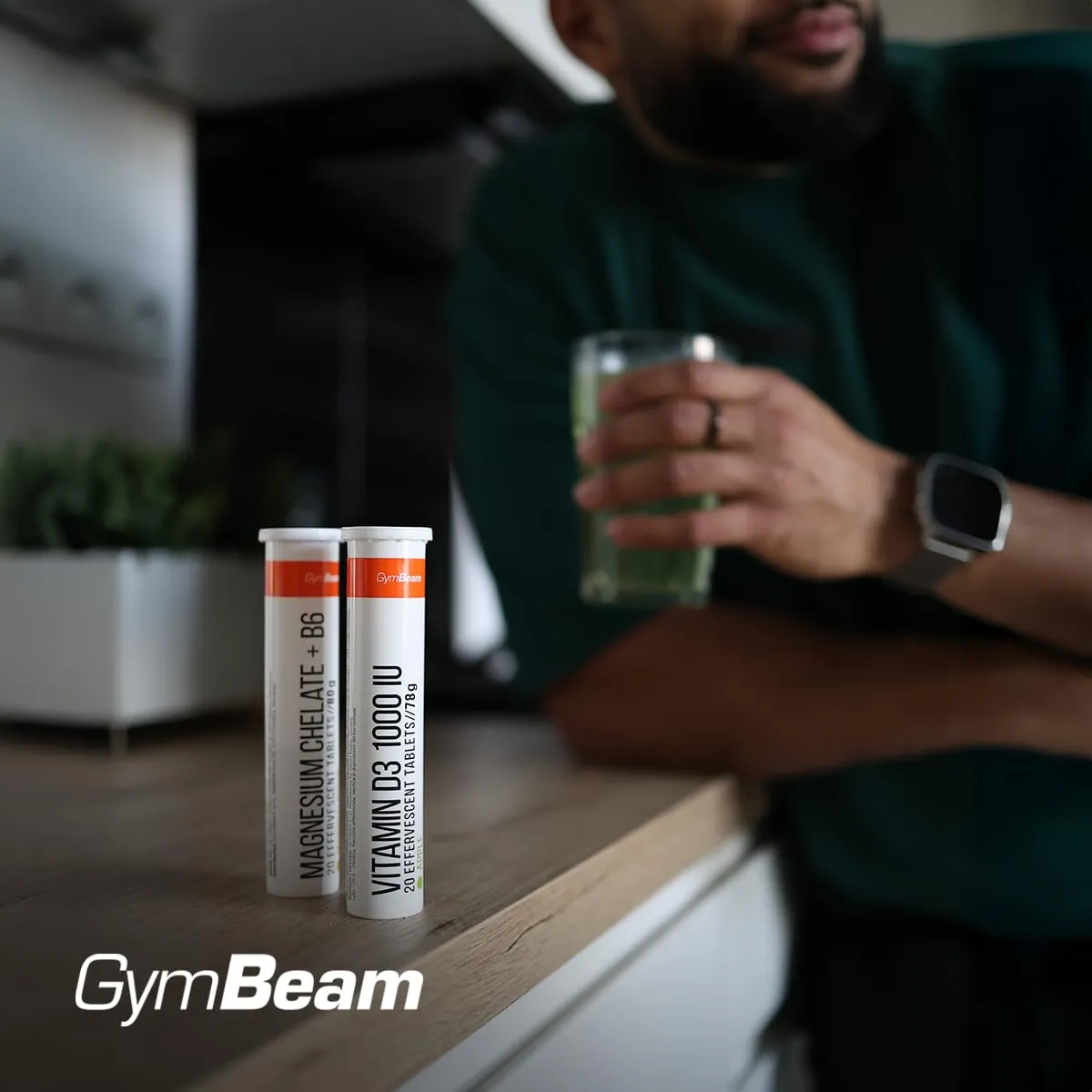 GymBeam Vitamina D3 effervescente 1000 UI ossa