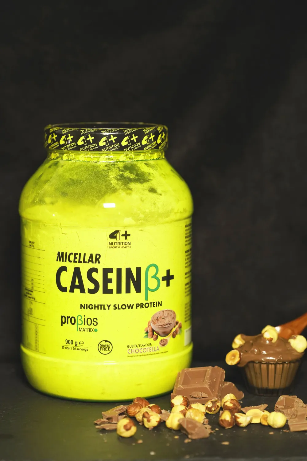 4 Plus Nutrition Micellar Caseinß+ caseina 900 g notturna