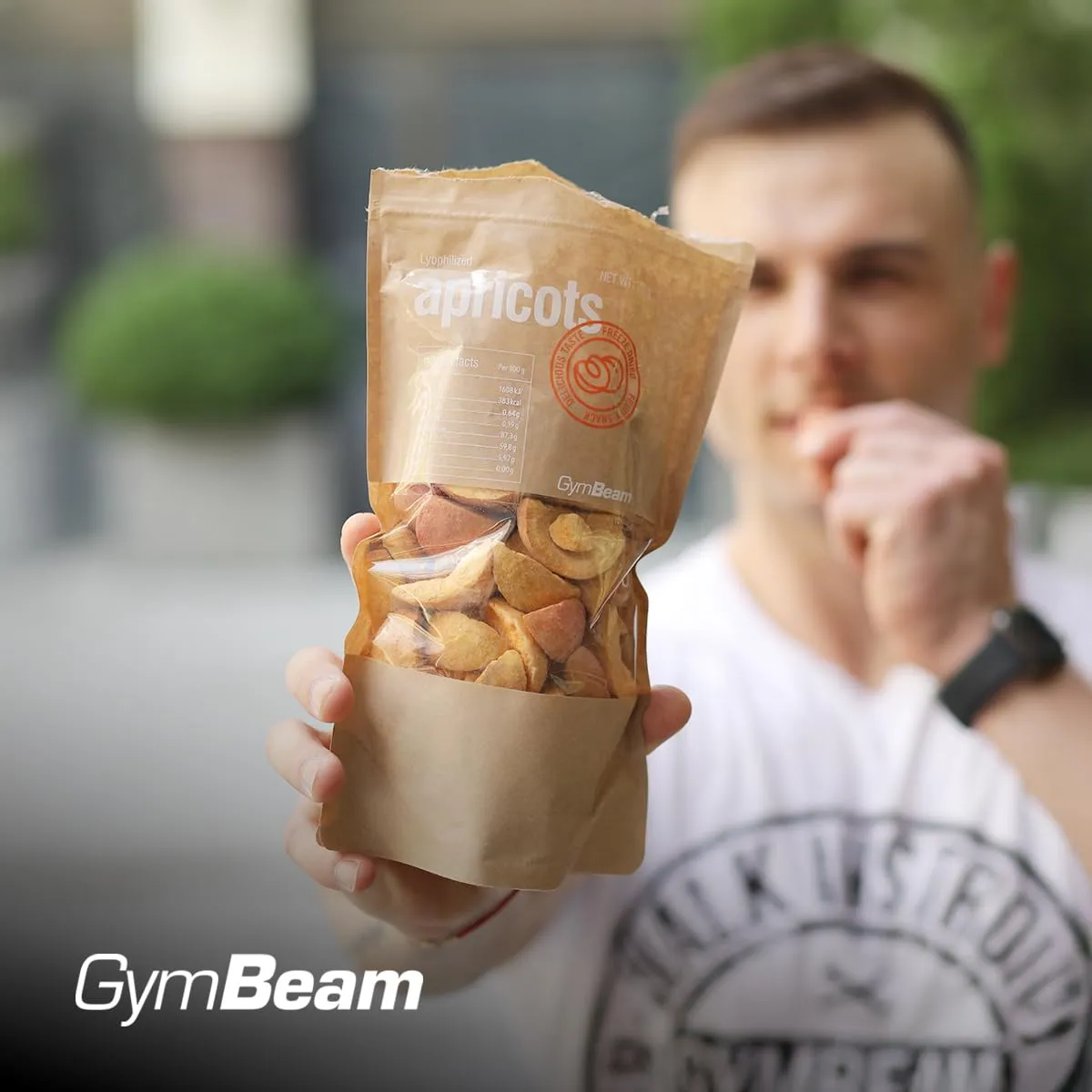 GymBeam Albicocche Liofilizzate 100 g Senza Zuccheri Aggiunti