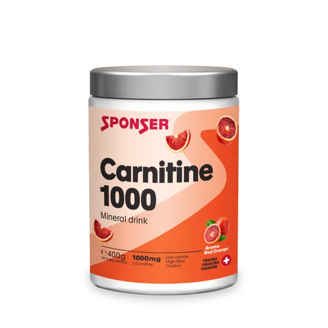 Sponser Carnitine 1000 bevanda arancia rossa 400 g con L-carnitina
