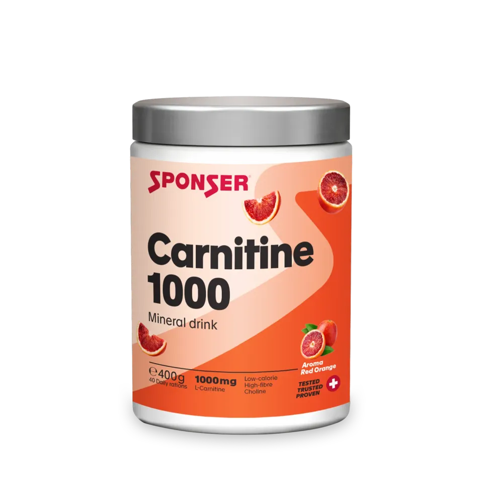 Sponser Carnitine 1000 bevanda arancia rossa 400 g con L-carnitina