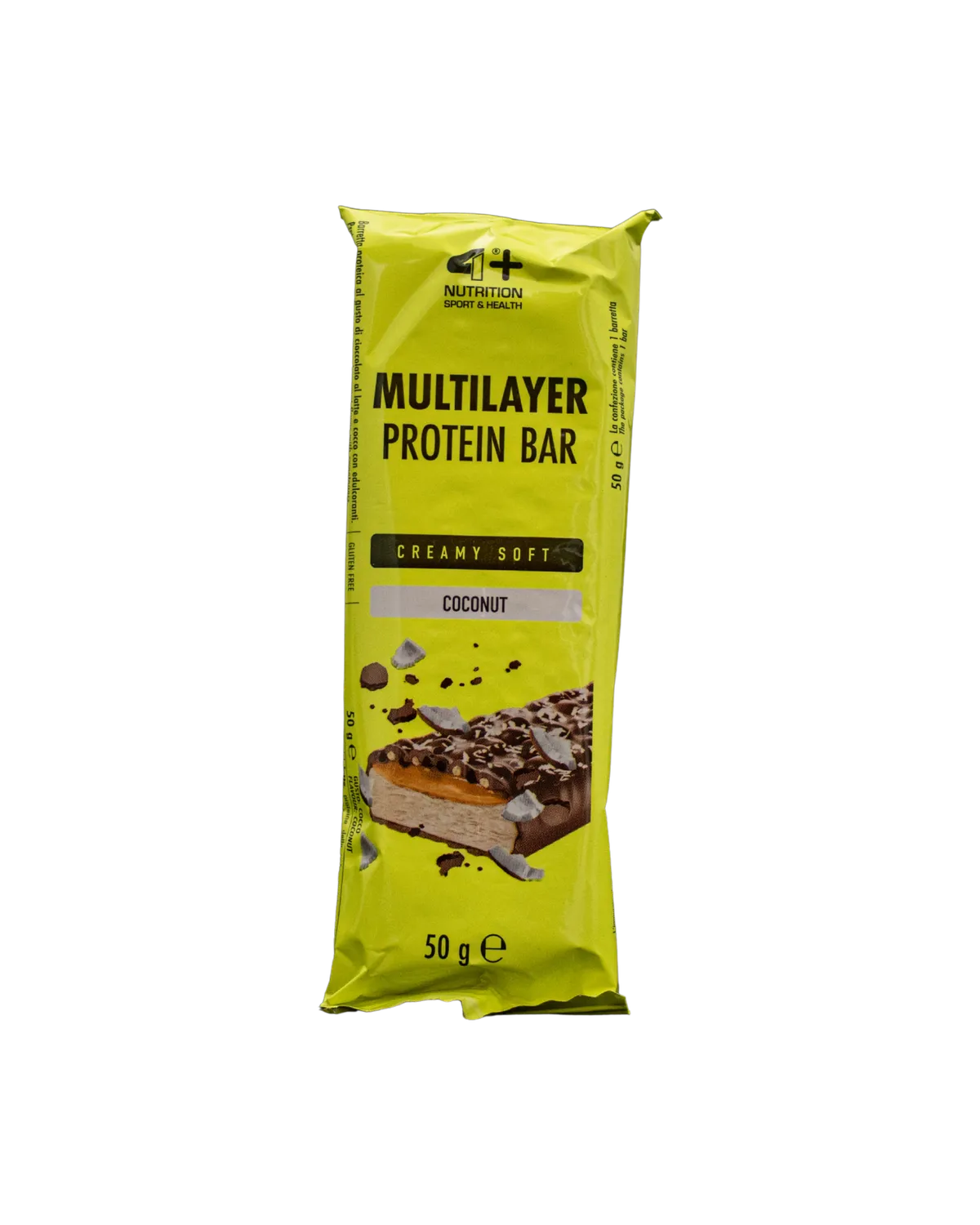 4 Plus Nutrition Multilayer Barretta Proteica 50 g Caramello
