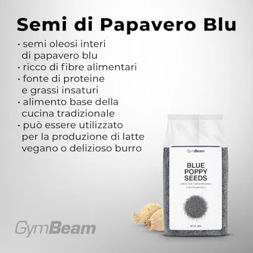 GymBeam Semi di Papavero Blu 500 g per dolci