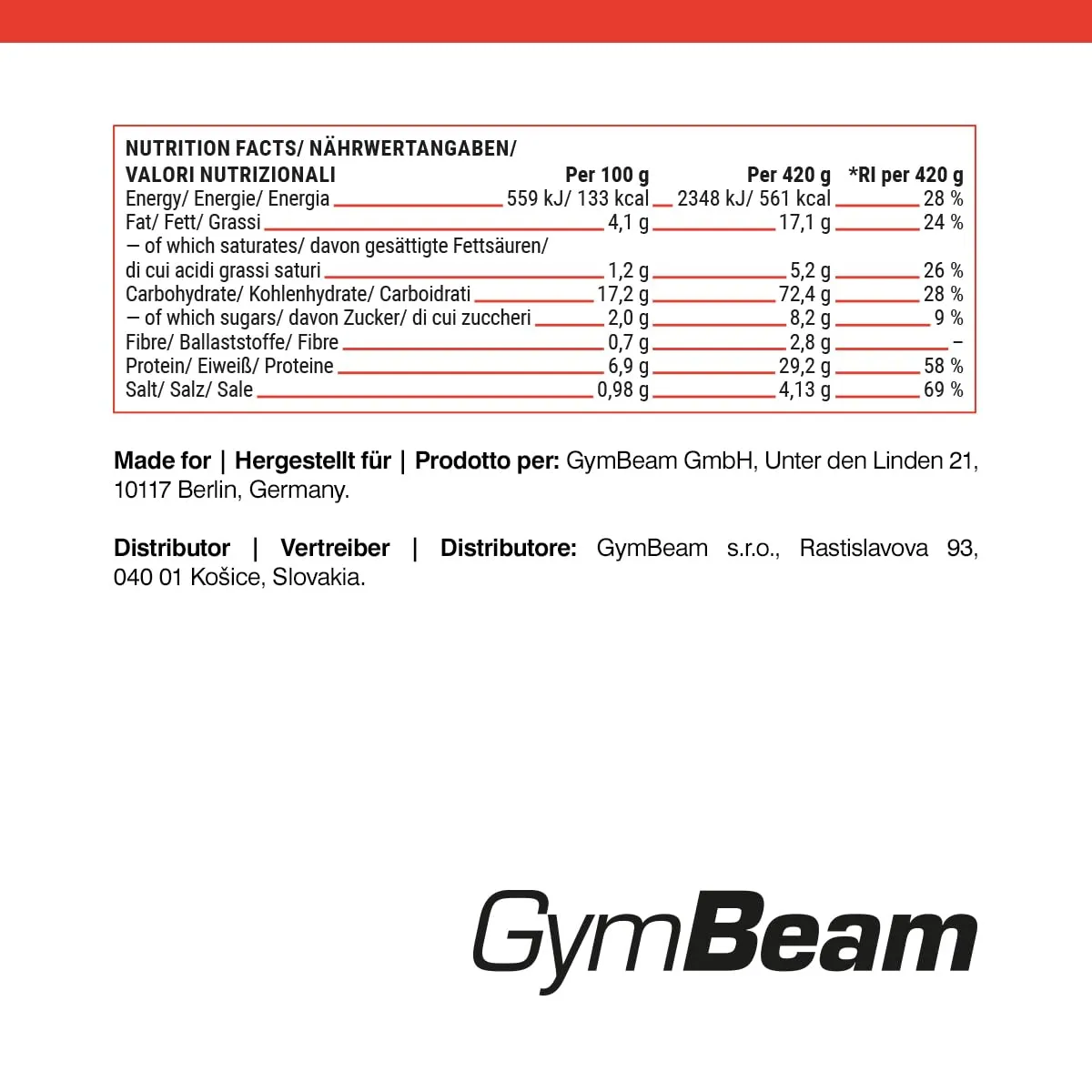 GymBeam Pollo Asiatico pasto proteico 420 g cocco