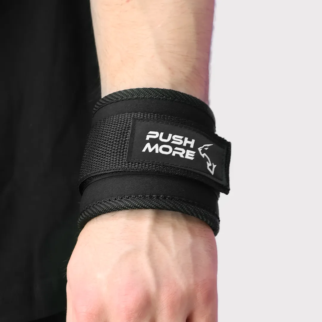 Push More Cable Straps Cavigliere Polsiere Nero Neoprene