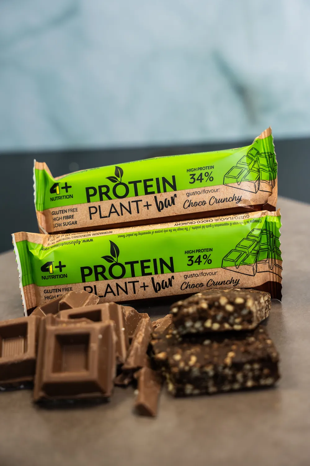 4 Plus Nutrition Protein Plant+ Bar barretta 40 g Choco Crunchy vegana