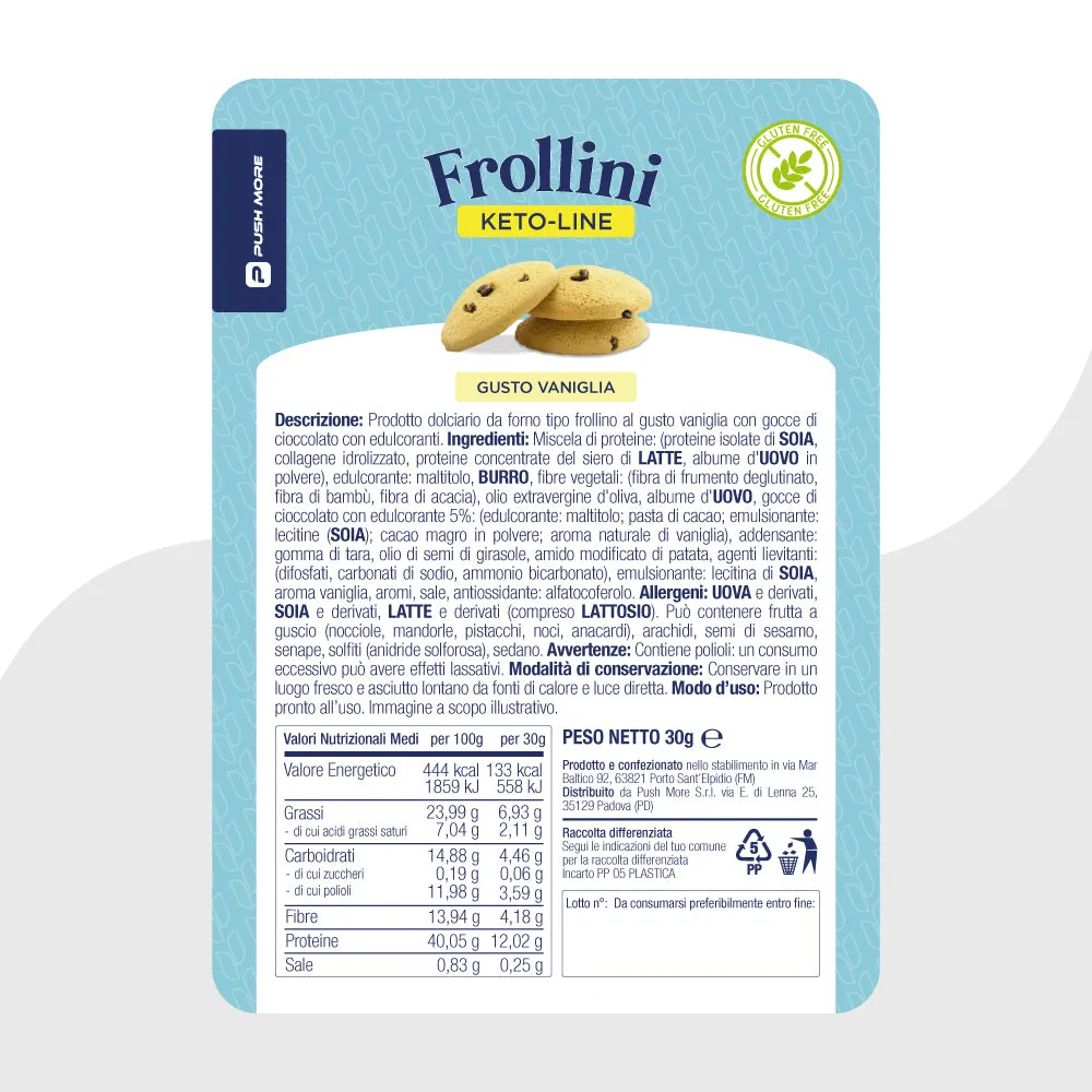 Push More RIV frollini vaniglia biscotti proteici 30g low carb