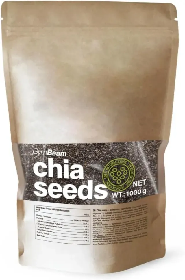 GymBeam Semi di Chia 900 g fibre proteine vegani