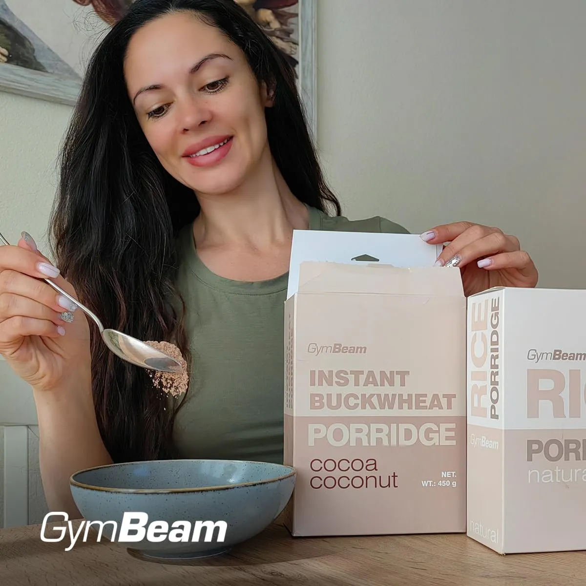 GymBeam Porridge Grano Saraceno Istantaneo porridge neutro 450 g senza glutine