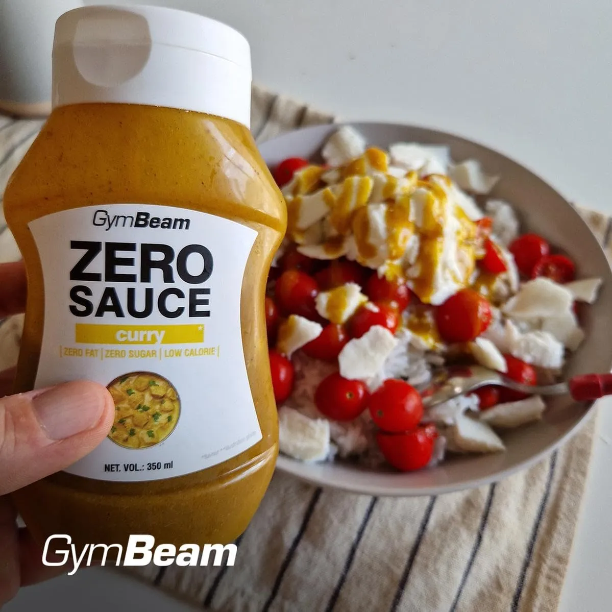 GymBeam Salsa Zero Curry 350 ml senza calorie