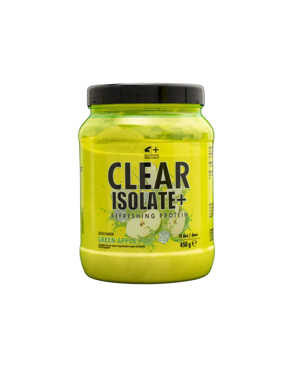4 Plus Nutrition Clear Isolate+ Proteine 450 g Mela Verde