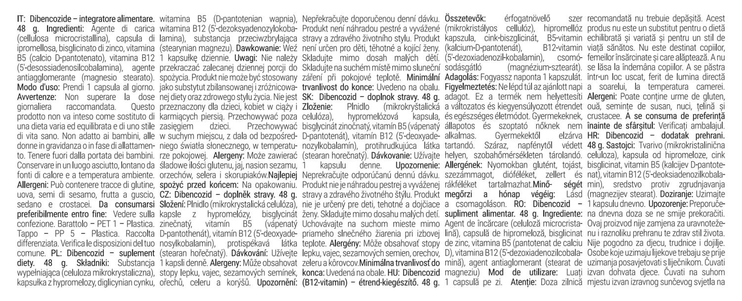 GymBeam Dibencozide Vitamina B12 Integratore 90 Capsule con Zinco