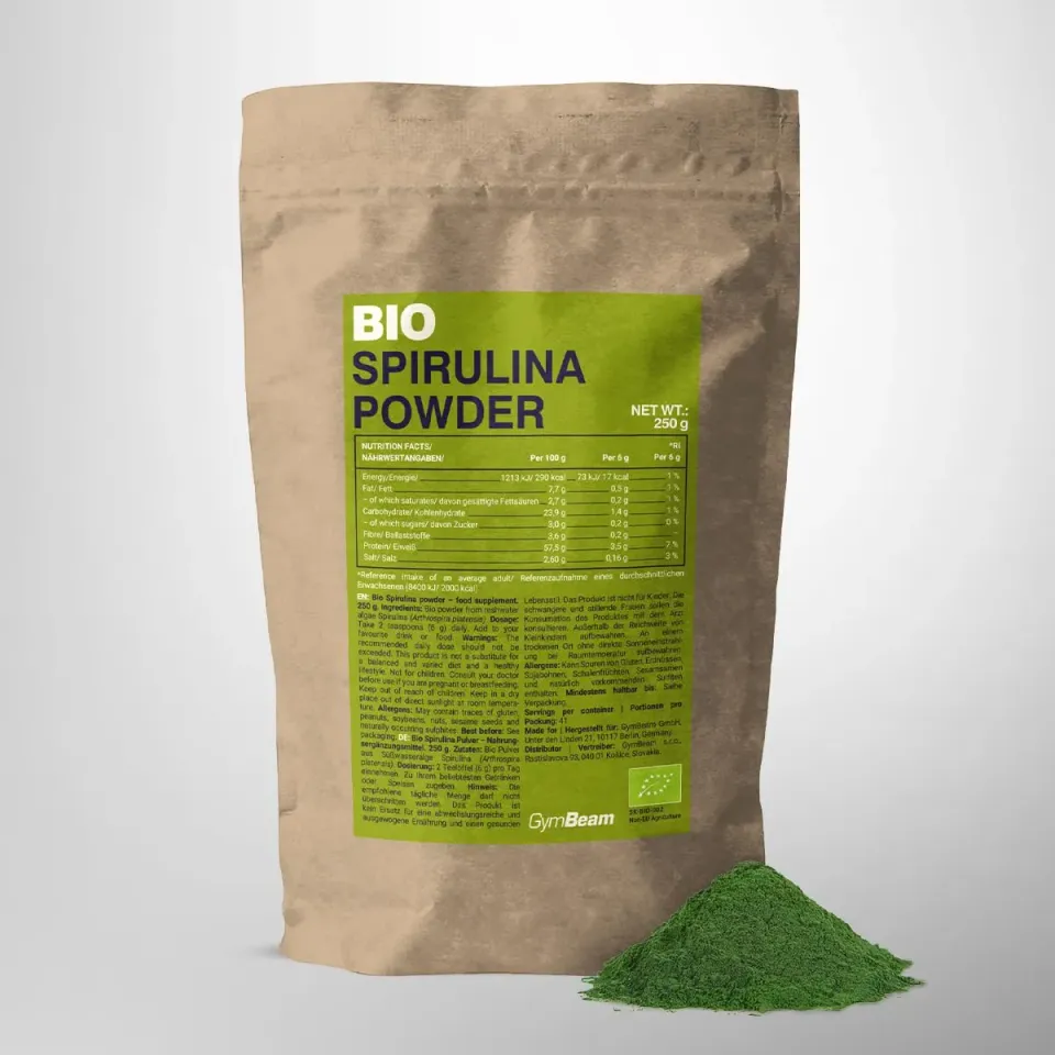 GymBeam Spirulina BIO Polvere 250g Proteica Vegana