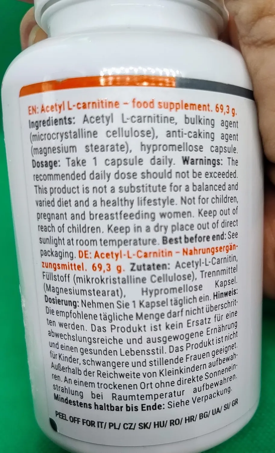 GymBeam Acetil L-Carnitina 500 mg capsule vegane