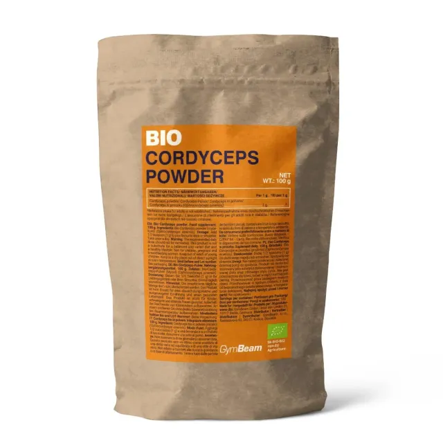 GymBeam Polvere Cordyceps BIO integratore 100 g vegano senza glutine