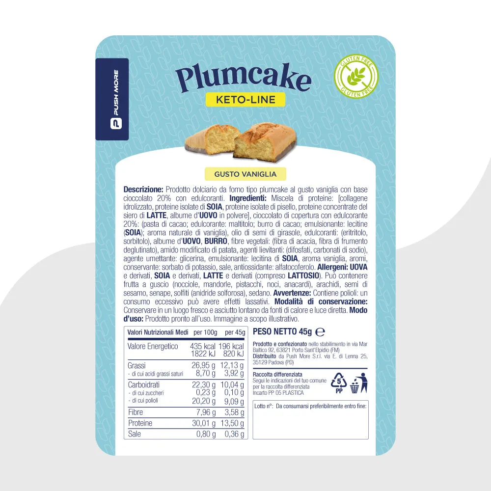 Push More Nuvole Vaniglia biscotti proteici 40 g low carb