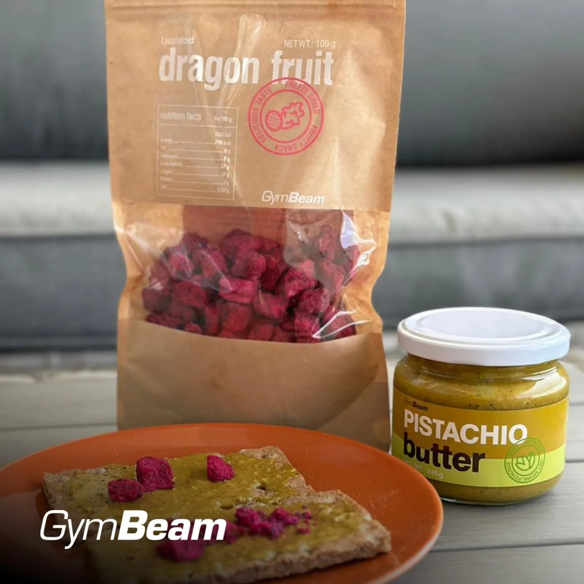 GymBeam Dragon Fruit Liofilizzato 100 g Croccante