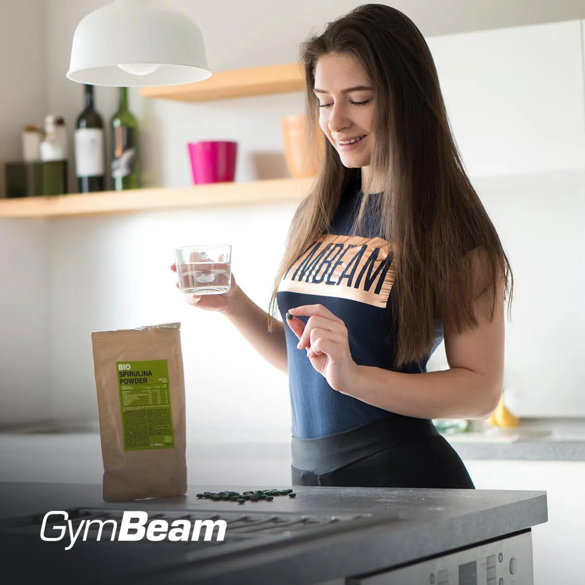 GymBeam Spirulina BIO Polvere 250g Proteica Vegana