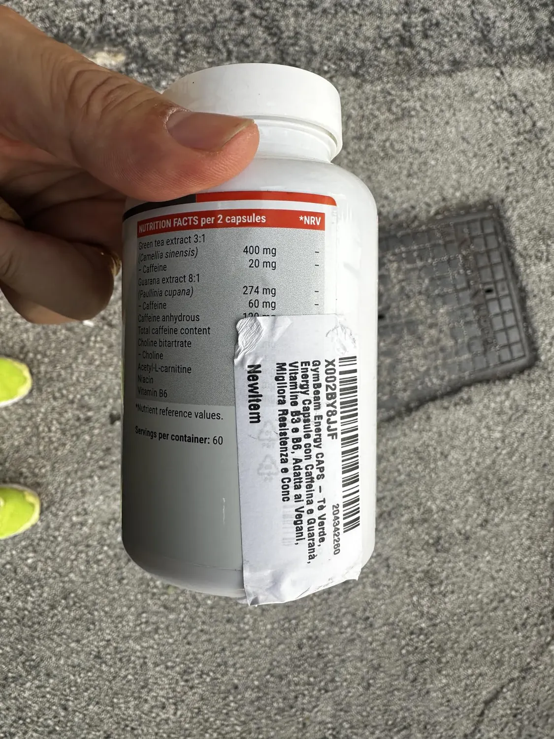 GymBeam Energy CAPS capsule energetiche 60 cps caffeina