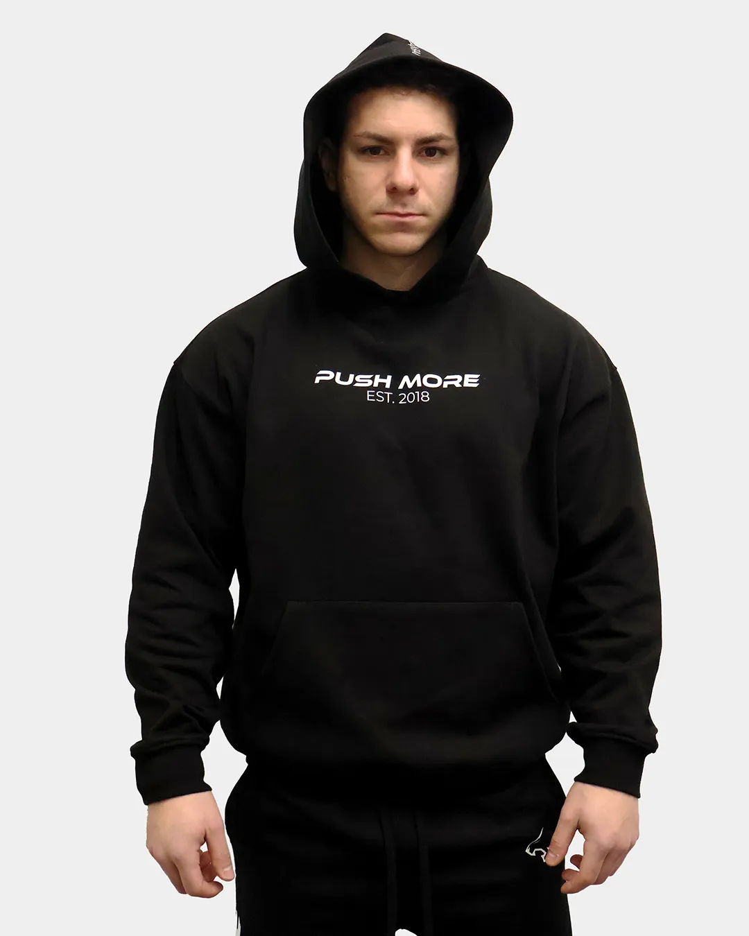 Push More Oversize Hoodie felpa cotone streetwear