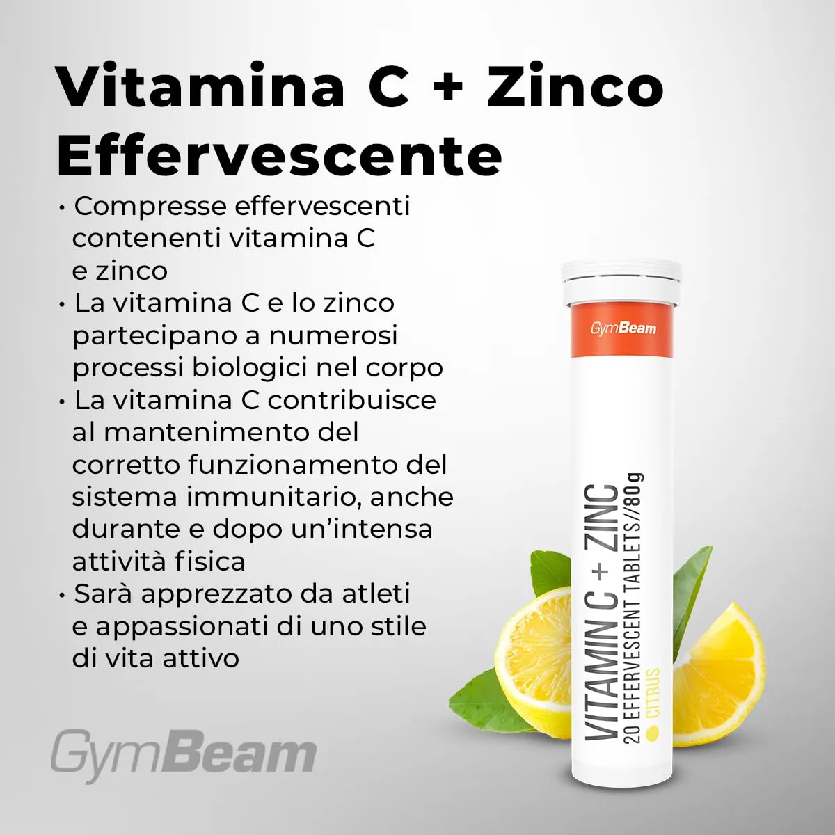 GymBeam Vitamina C + Zinco Effervescente compresse immunità