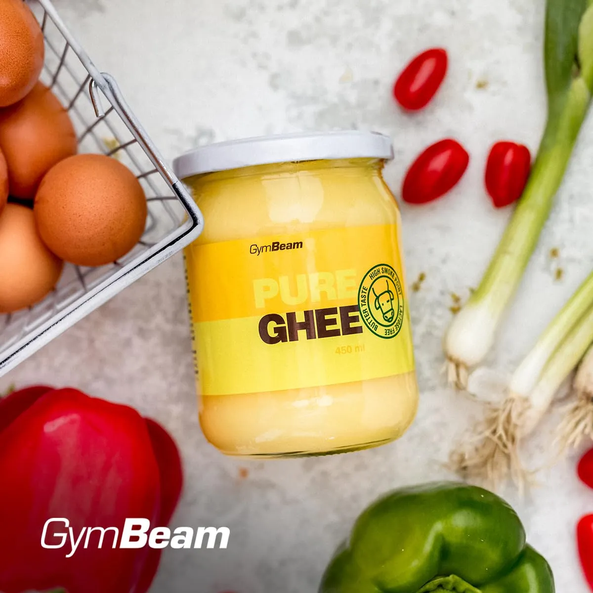 GymBeam Ghee Puro burro chiarificato 450 g